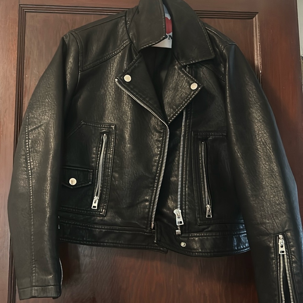 Top shop faux leather jacket